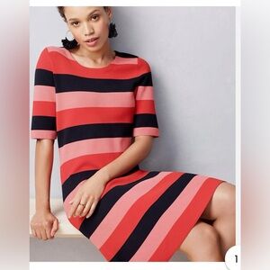 Ann Taylor dress size‎ small bright vivid striped sweater dress BEAUTIFUL ❤️🩷